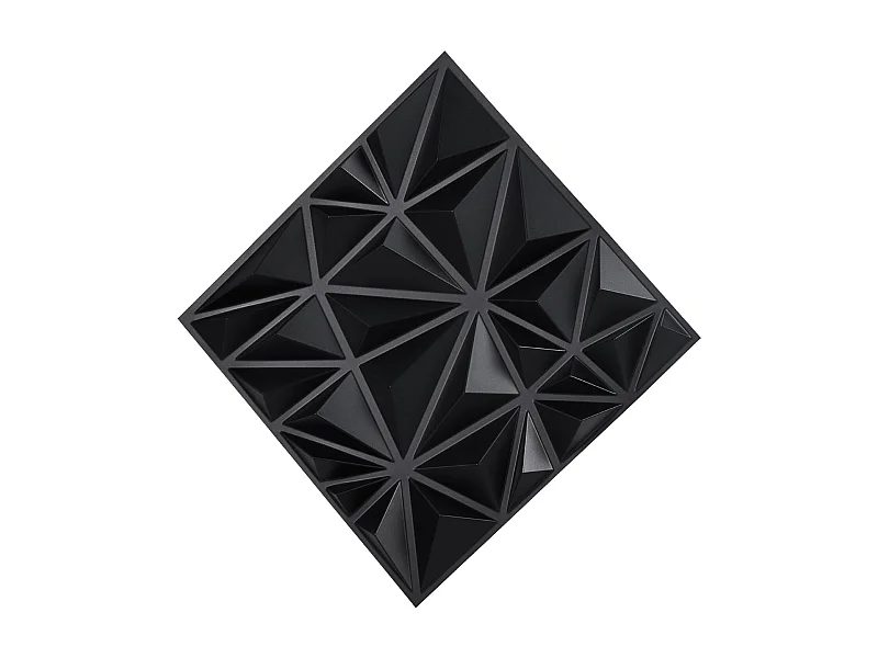 3D-Wandpaneele SucceBuy, Set aus 33 Stück, 30 x 30 cm, PVC, Schwarz, Abdeckung von 3 m²