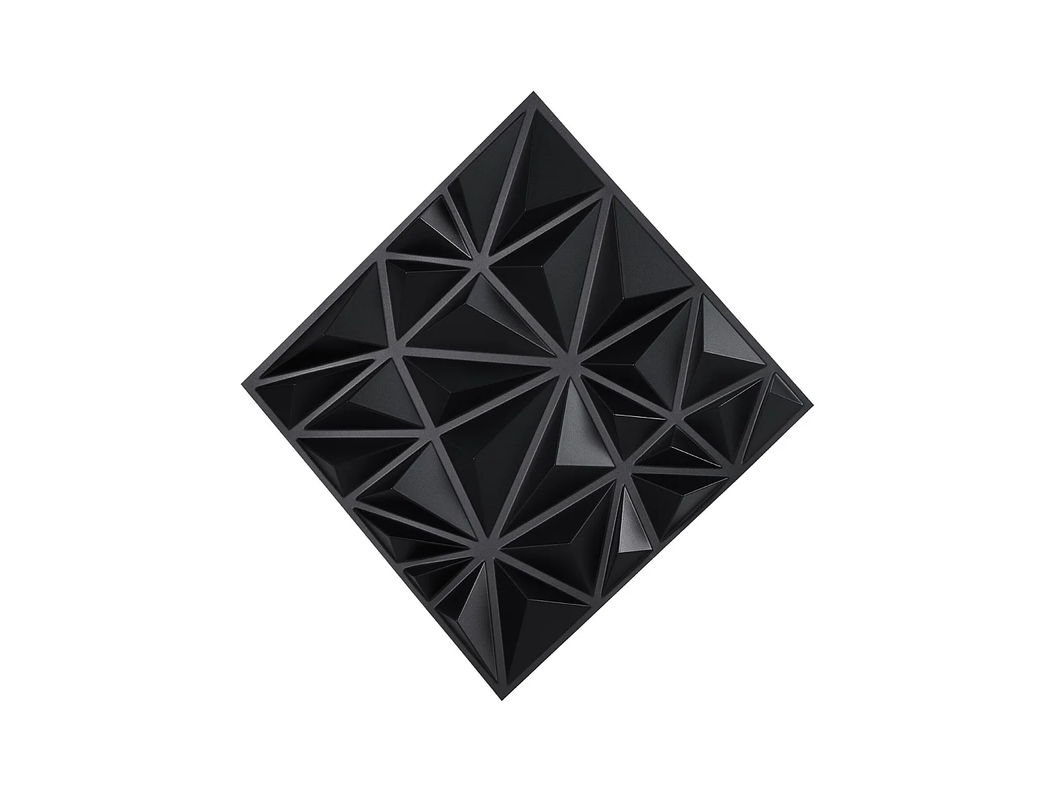 Panneaux Muraux 3D SucceBuy, Lot de 33, 30 x 30 cm, PVC, Noir, Couverture de 3 m²