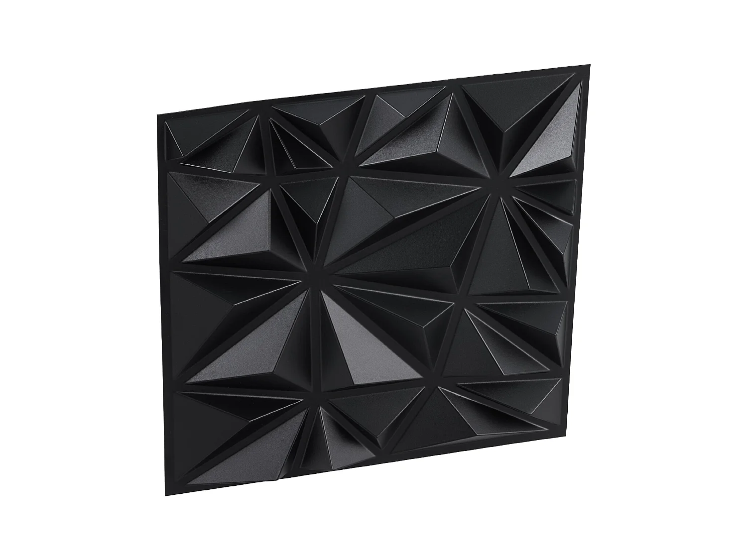 Panneaux Muraux 3D SucceBuy, Lot de 33, 30 x 30 cm, PVC, Noir, Couverture de 3 m²