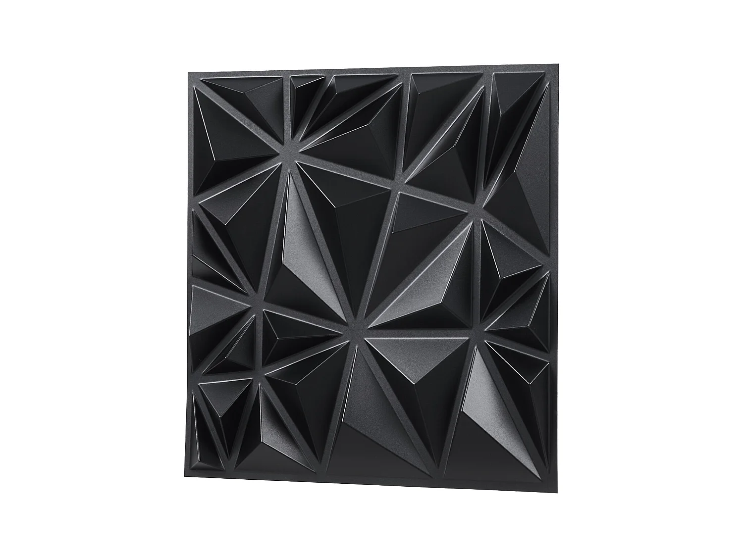 Panneaux Muraux 3D SucceBuy, Lot de 33, 30 x 30 cm, PVC, Noir, Couverture de 3 m²