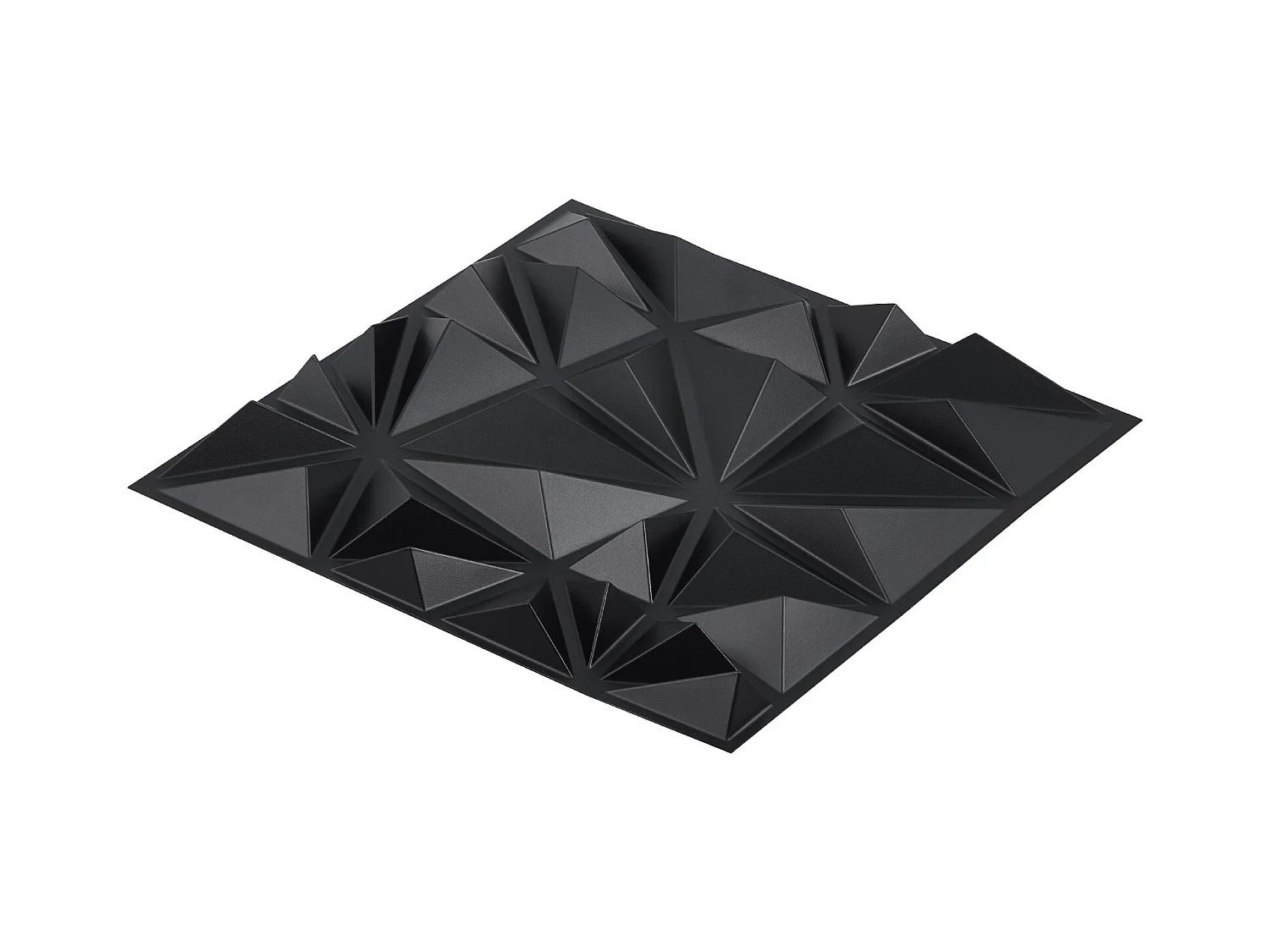Panneaux Muraux 3D SucceBuy, Lot de 33, 30 x 30 cm, PVC, Noir, Couverture de 3 m²