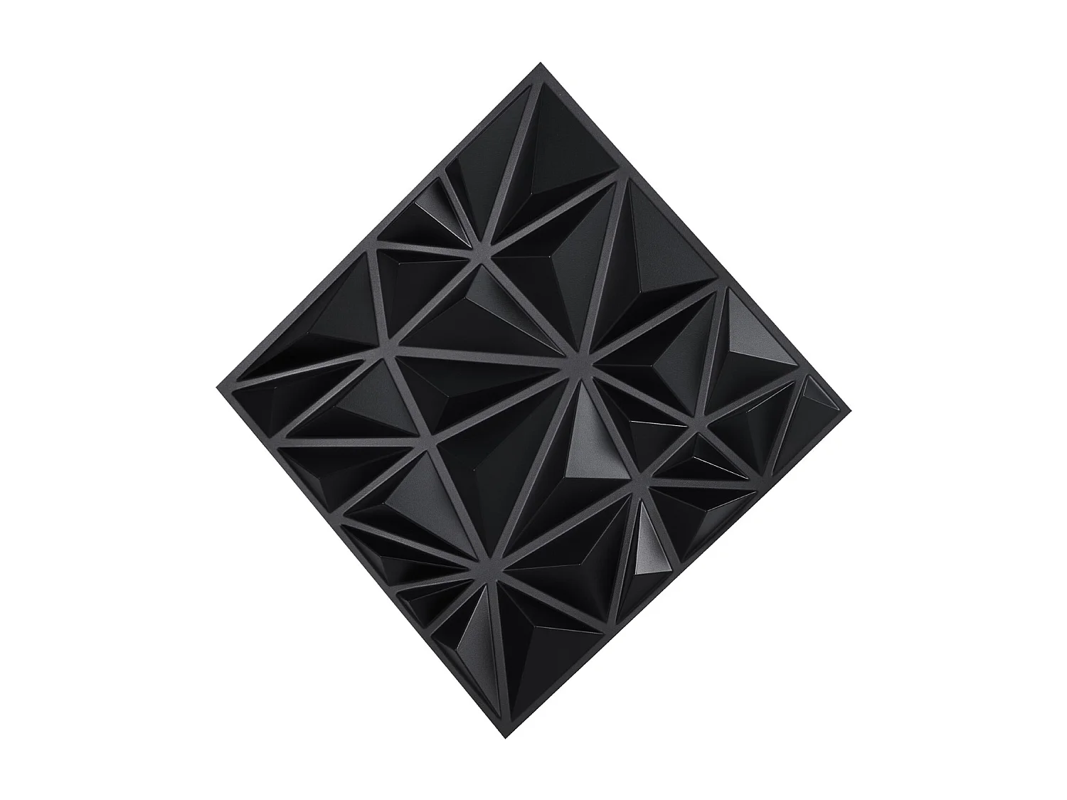 Panneaux Muraux 3D SucceBuy, Lot de 33, 30 x 30 cm, PVC, Noir, Couverture de 3 m²