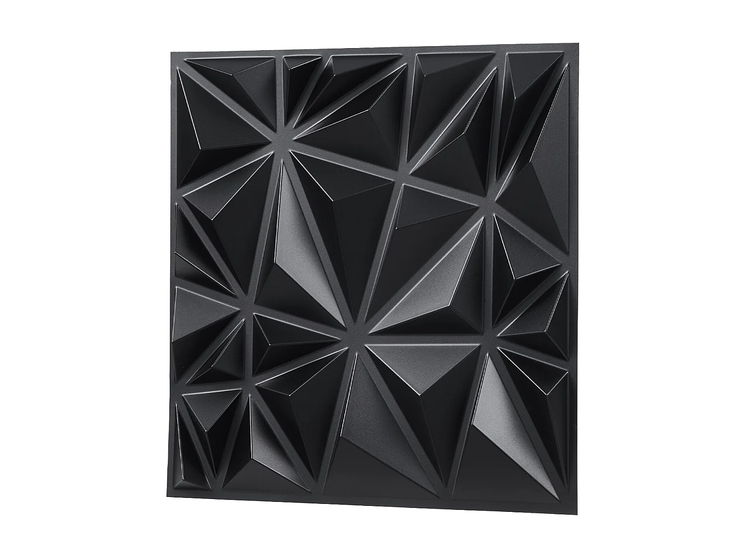 Panneaux Muraux 3D SucceBuy, Lot de 33, 30 x 30 cm, PVC, Noir, Couverture de 3 m²