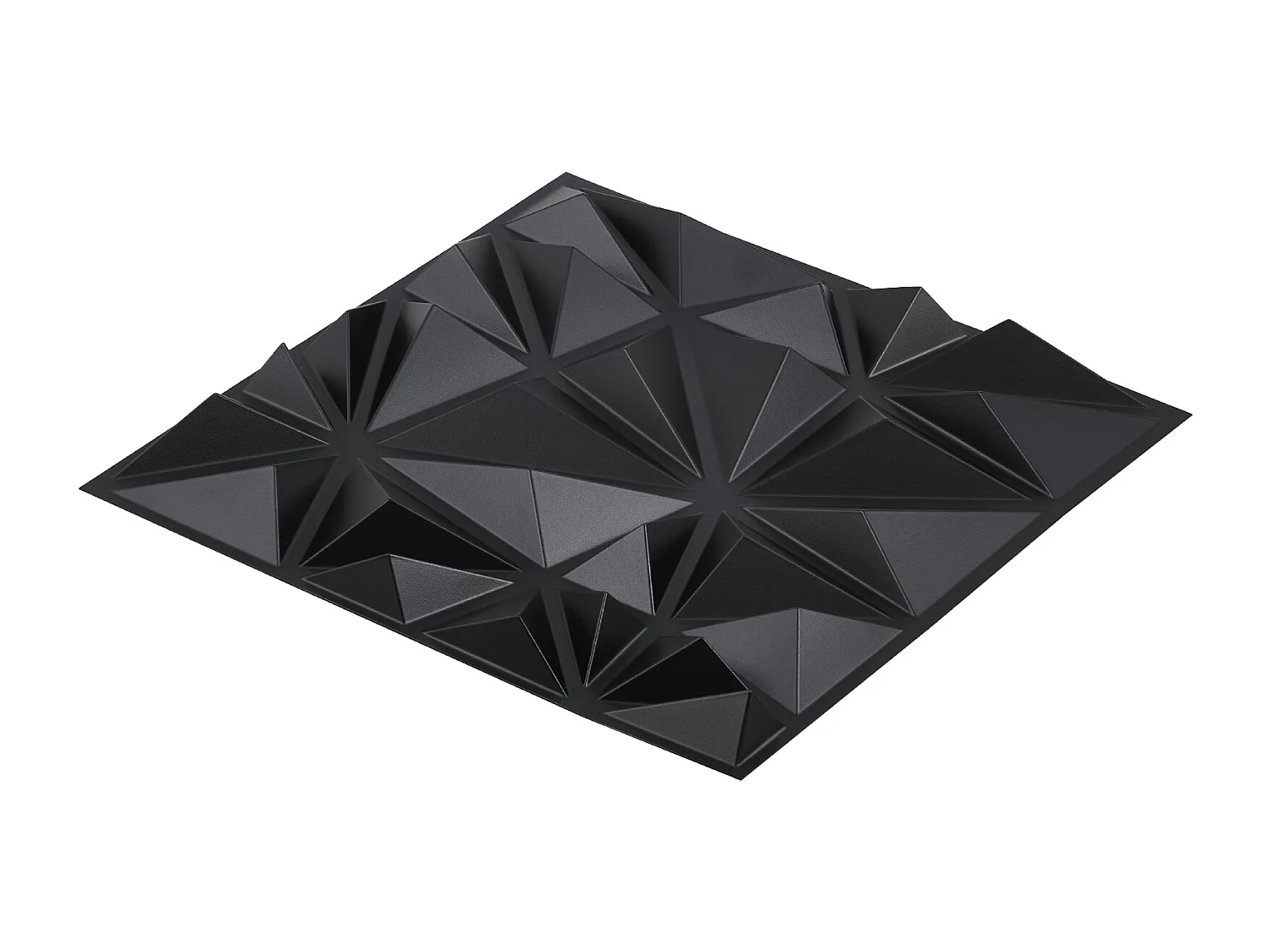 Panneaux Muraux 3D SucceBuy, Lot de 33, 30 x 30 cm, PVC, Noir, Couverture de 3 m²