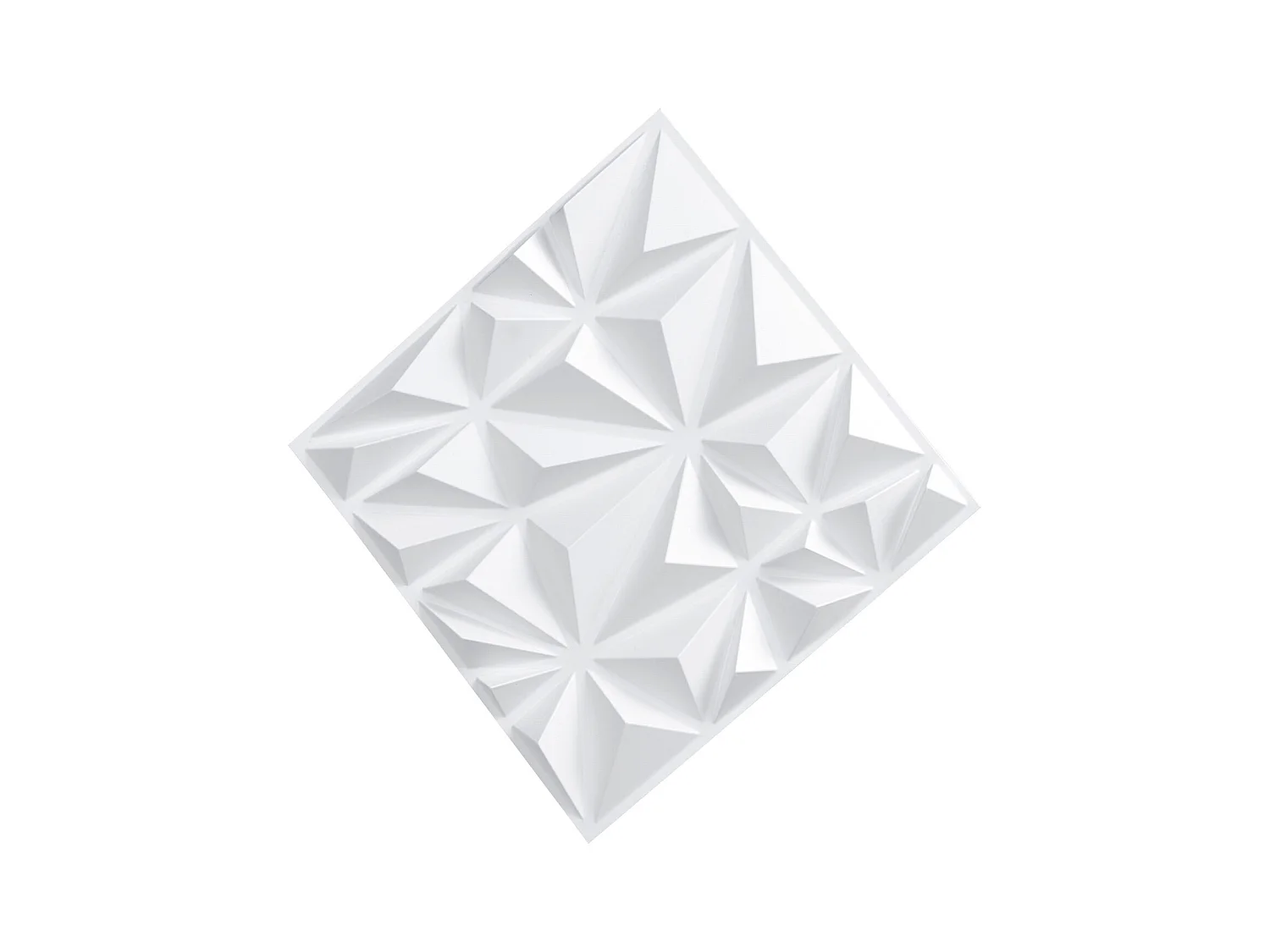 Panneaux Muraux 3D SucceBuy, Lot de 33, 30 x 30 cm, PVC, Couverture de 3 m² Blanc Diamant