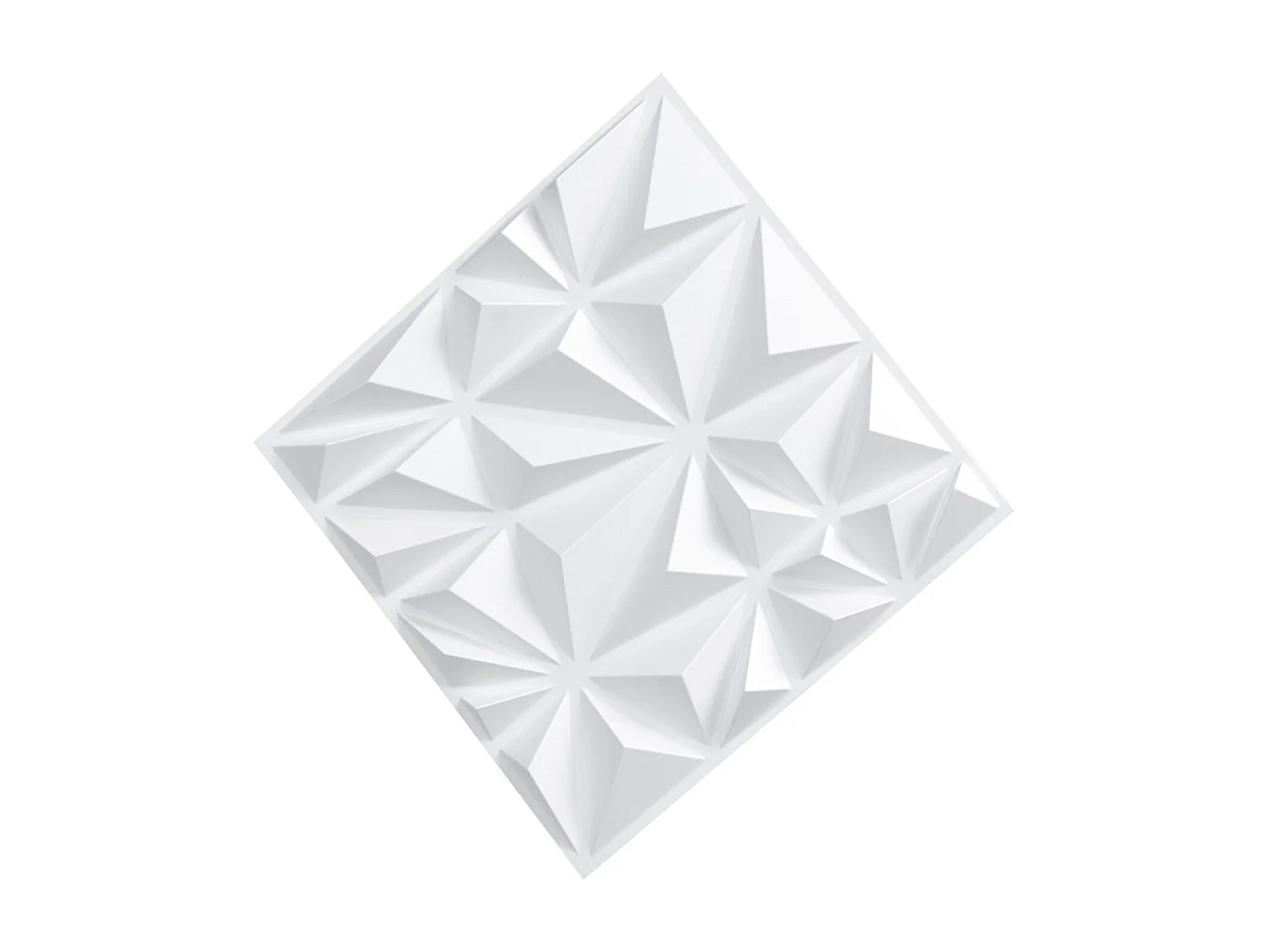 Panneaux Muraux 3D SucceBuy, Lot de 33, 30 x 30 cm, PVC, Couverture de 3 m² Blanc Diamant