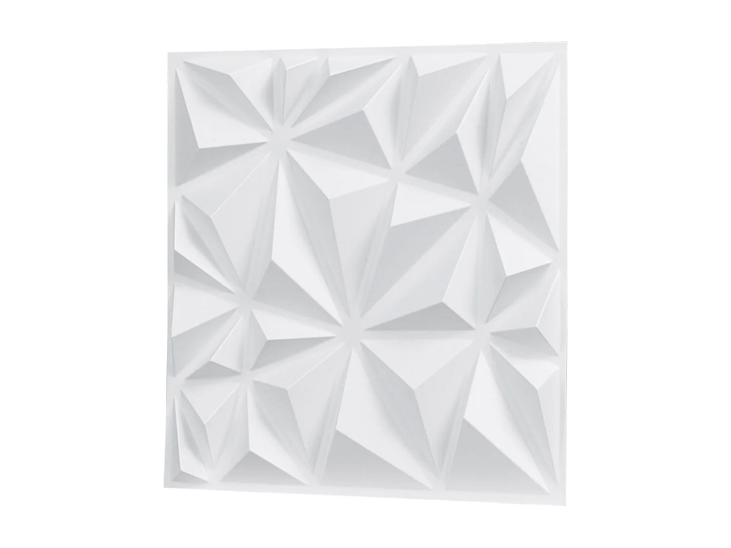 Panneaux Muraux 3D SucceBuy, Lot de 33, 30 x 30 cm, PVC, Couverture de 3 m² Blanc Diamant