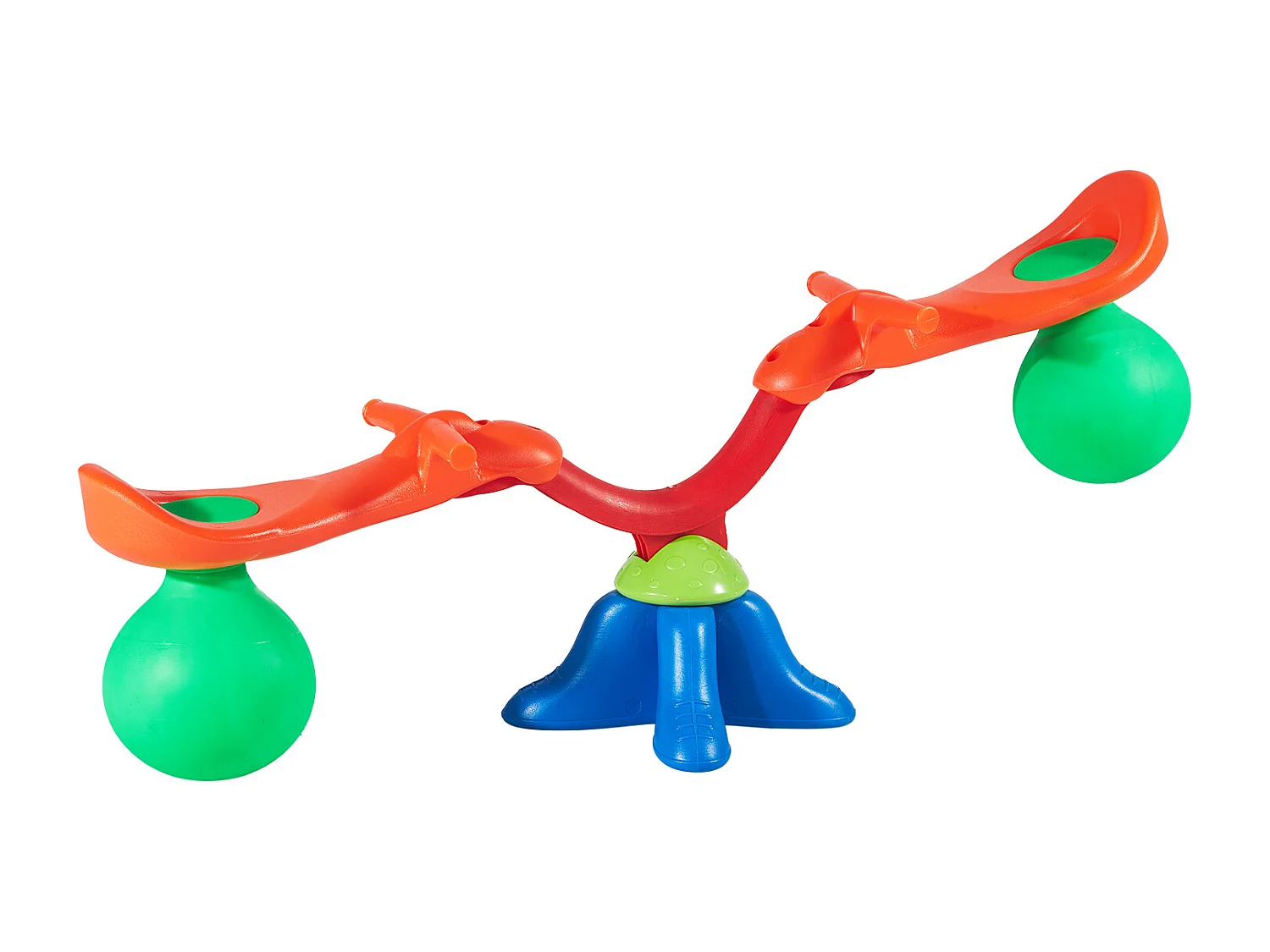 Balançoire à Bascule SucceBuy, Capacité de Charge 24,9 kg par Siège, Équipement de Jeu Extérieur Rebondissant, pour 2 Enfants de 3 Ans et Plus