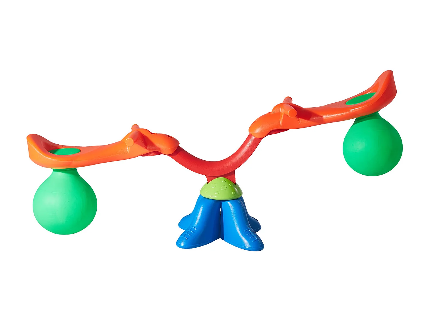 Balançoire à Bascule SucceBuy, Capacité de Charge 24,9 kg par Siège, Équipement de Jeu Extérieur Rebondissant, pour 2 Enfants de 3 Ans et Plus
