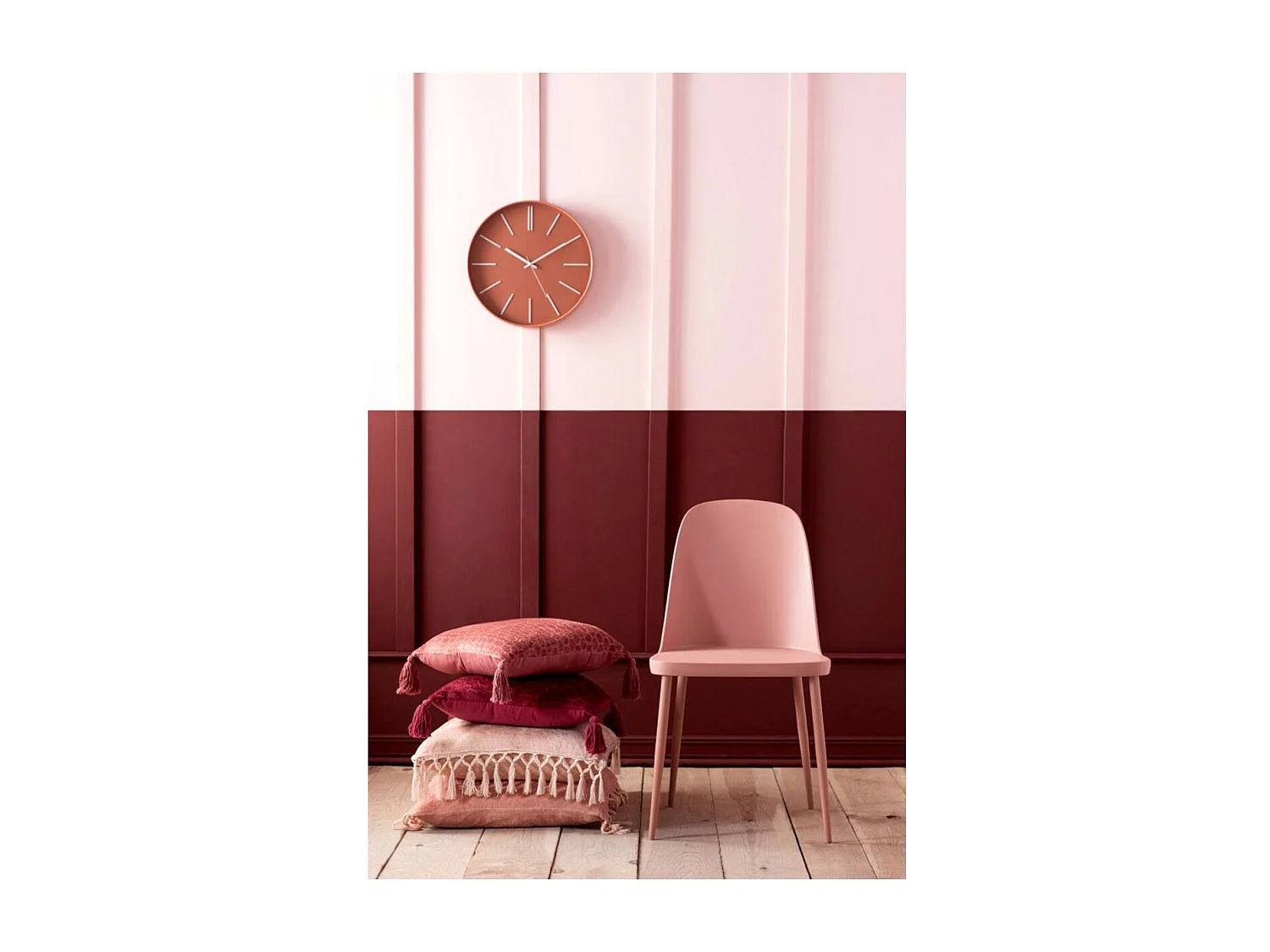 Coussin Déco à Motifs "Cherry" 40x60cm Bordeaux