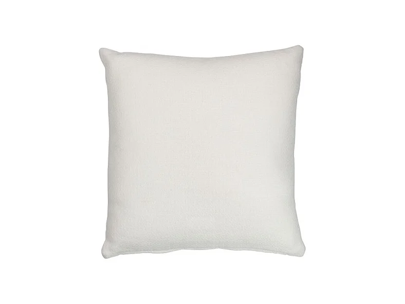 Cojín cuadrado de finas hojas de poliéster blanco de 40x40cm