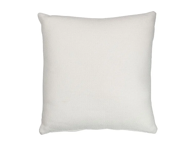 Coussin Déco "Feuilles" 43x43cm Blanc