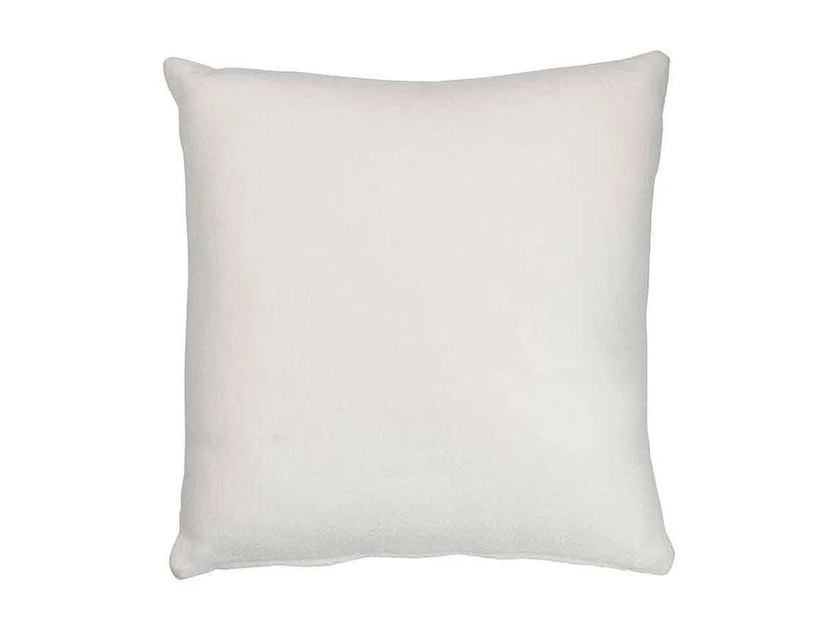 Cuscino quadrato foglie sottili in poliestere bianco 40x40cm