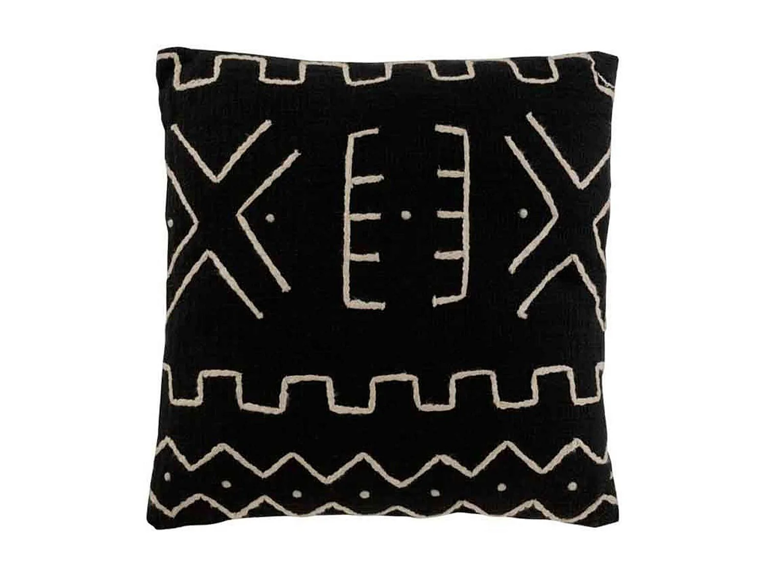 Coussin Déco "Dessin Graphique II" 45x45cm Noir