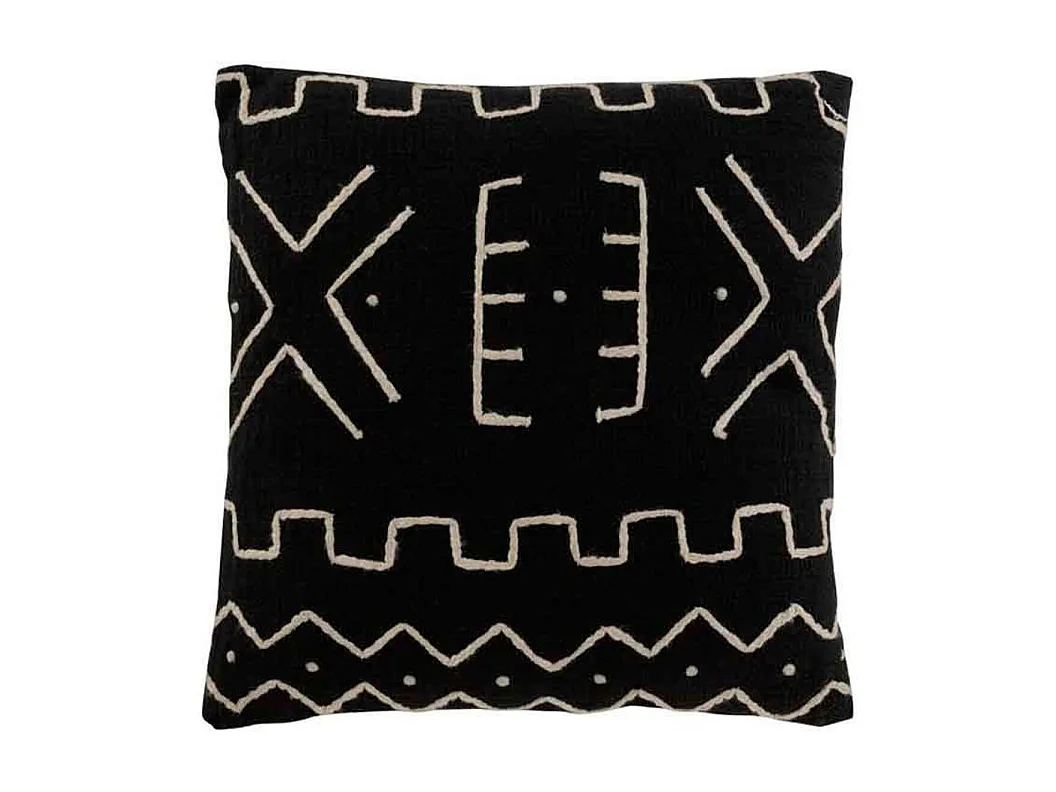 Coussin Déco "Dessin Graphique II" 45x45cm Noir