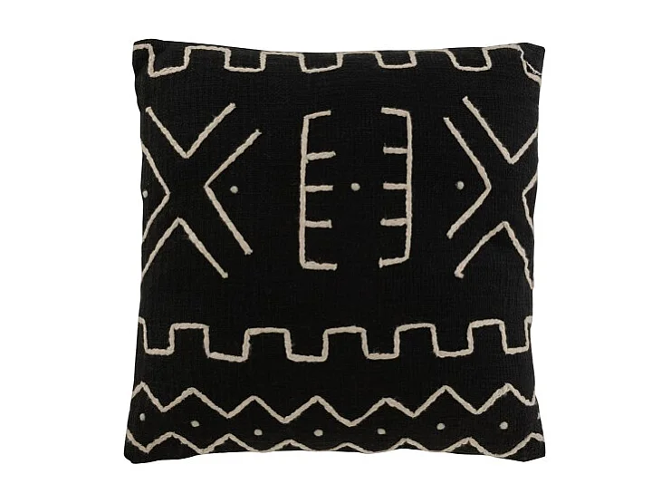 Coussin Déco "Dessin Graphique II" 45x45cm Noir