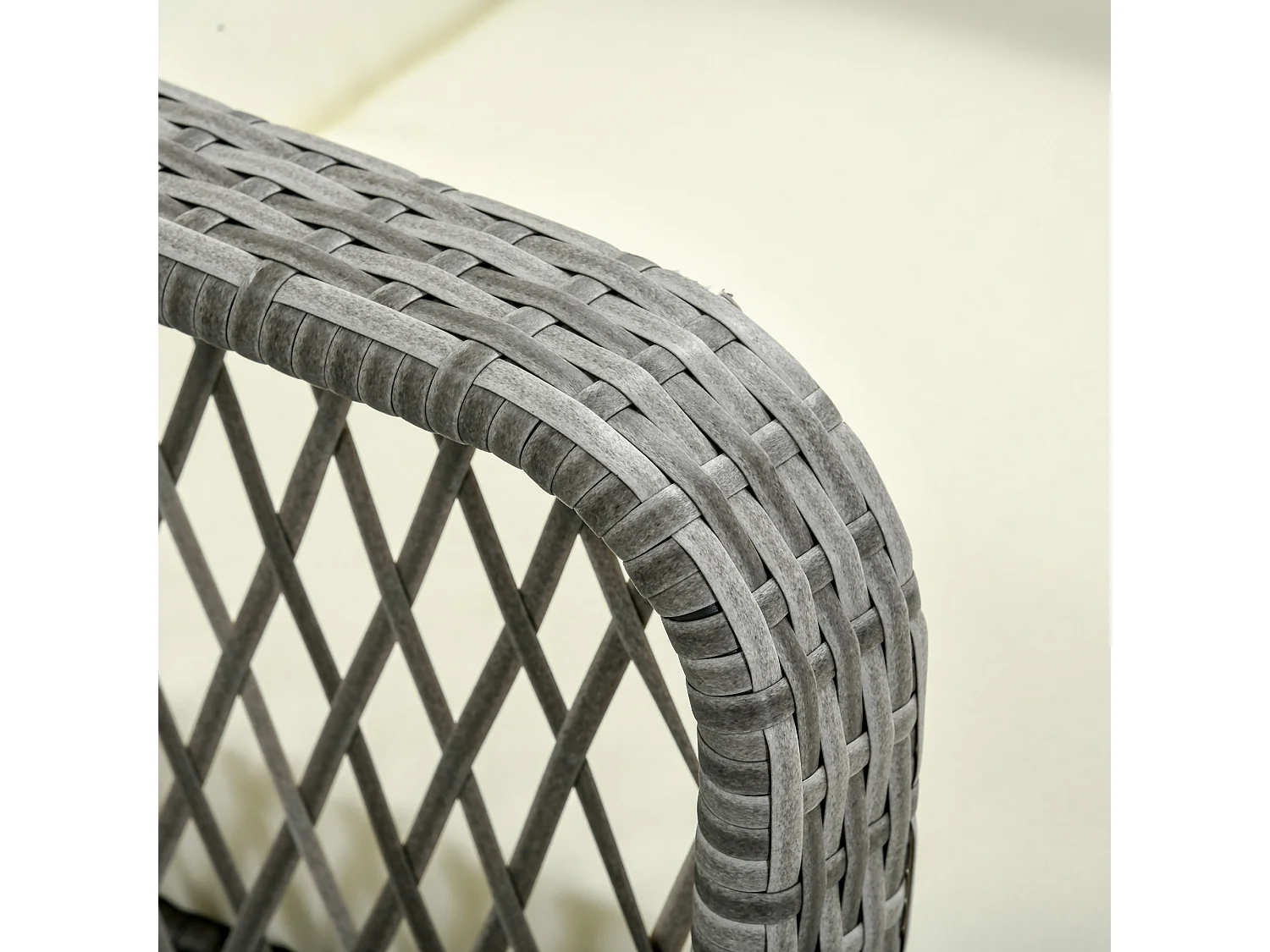 Set da giardino 2 pz in rattan chaise longue e tavolino