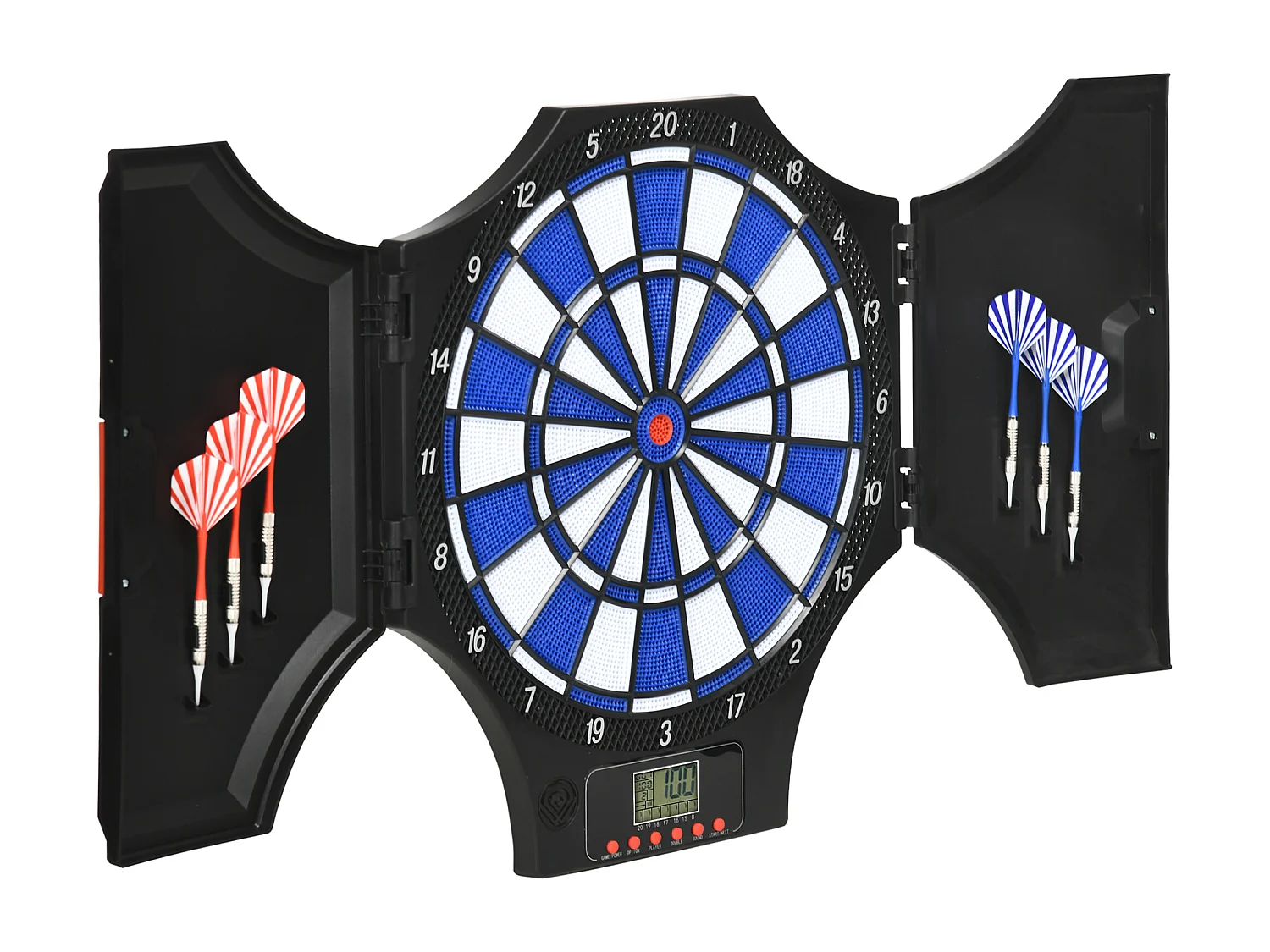 Bersaglio freccette elettronico in pp con 6 freccette