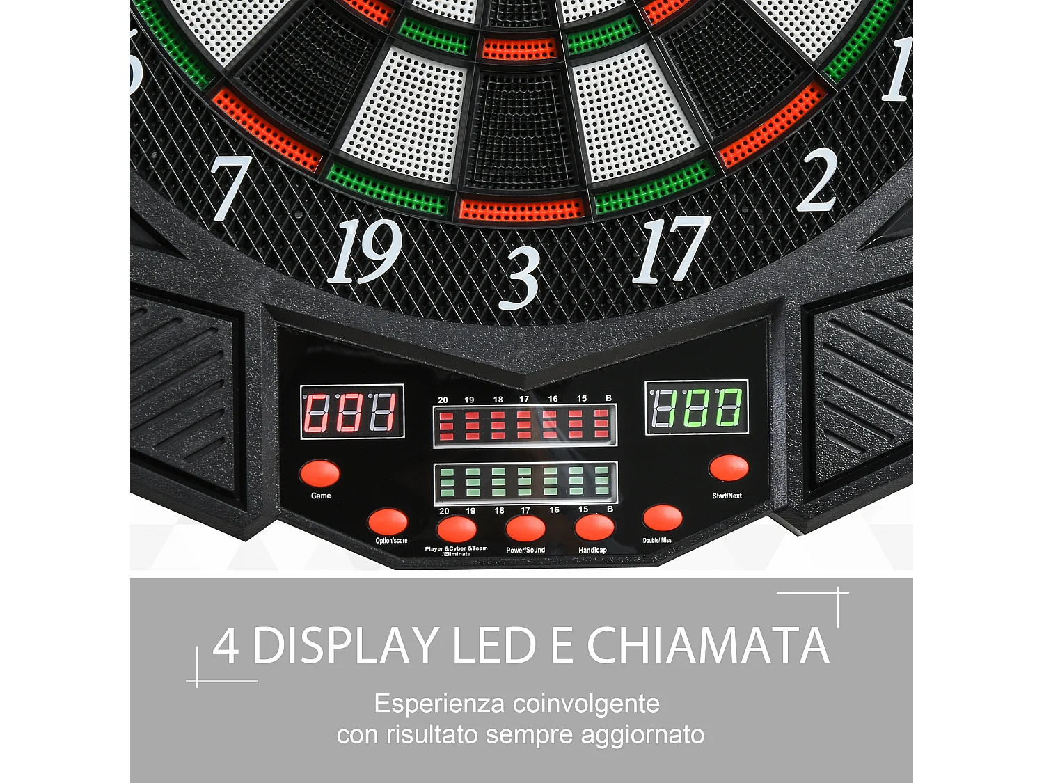 Bersaglio elettronico digitale 12 freccette e 8 giocatori