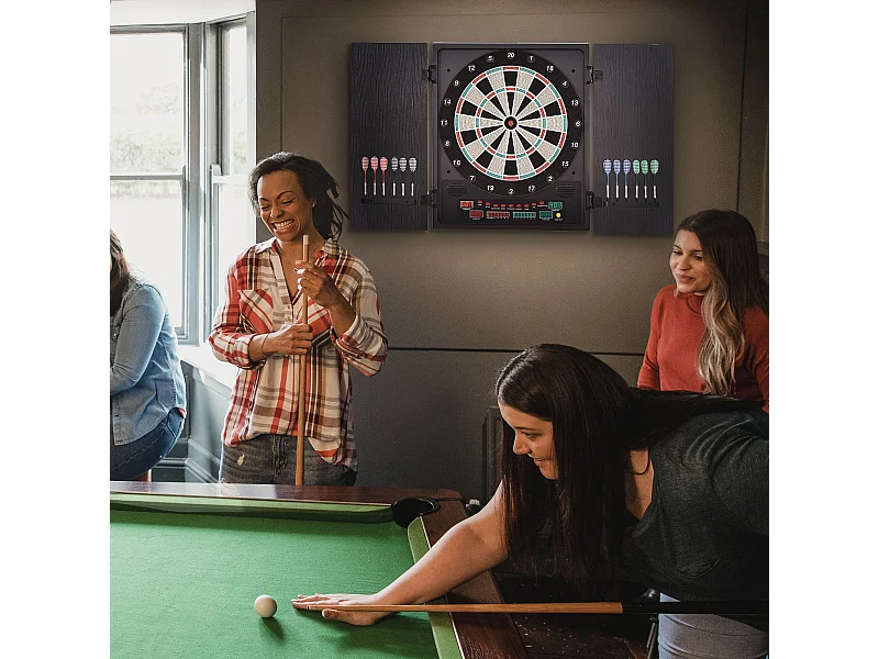 Bersaglio elettronico con 12 freccette 6 display per punteggio