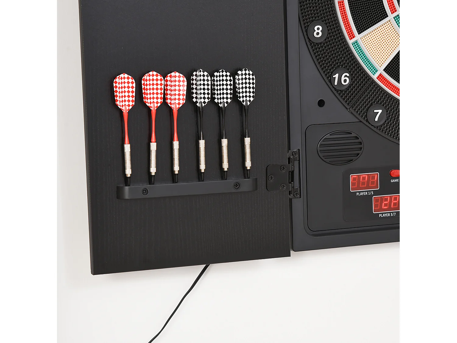 Bersaglio elettronico con 12 freccette 6 display per punteggio