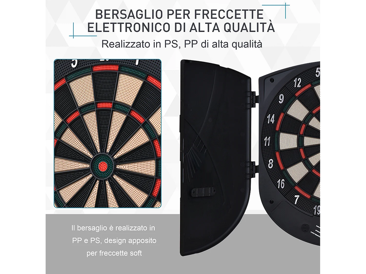 Bersaglio per freccette elettronico per 8 giocatori