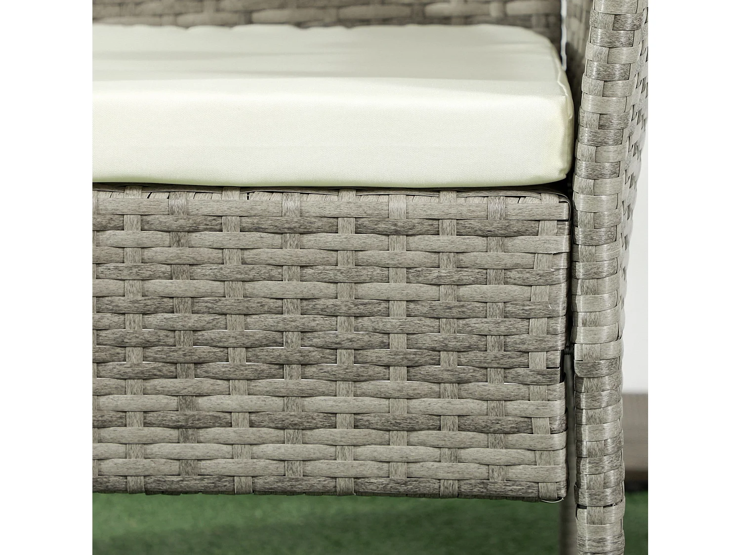 Divanetto per esterni 2 posti con tavolino da caffè centrale