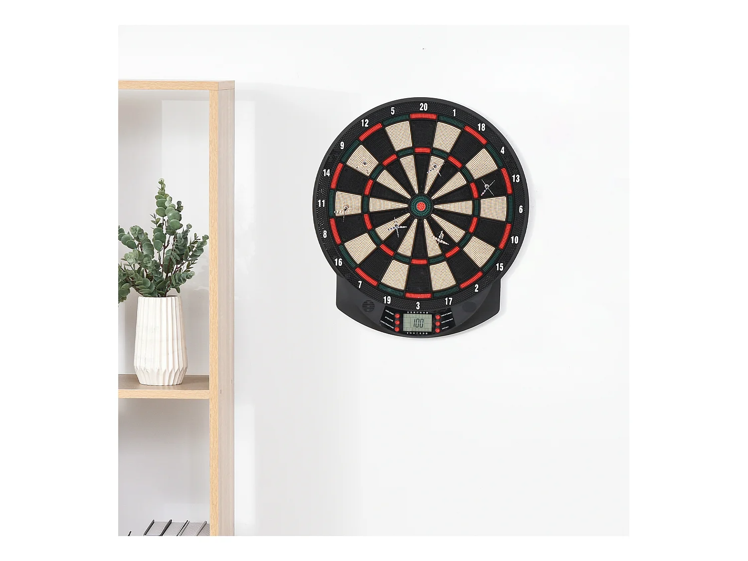 Bersaglio a freccette elettronico con 6 freccette nero