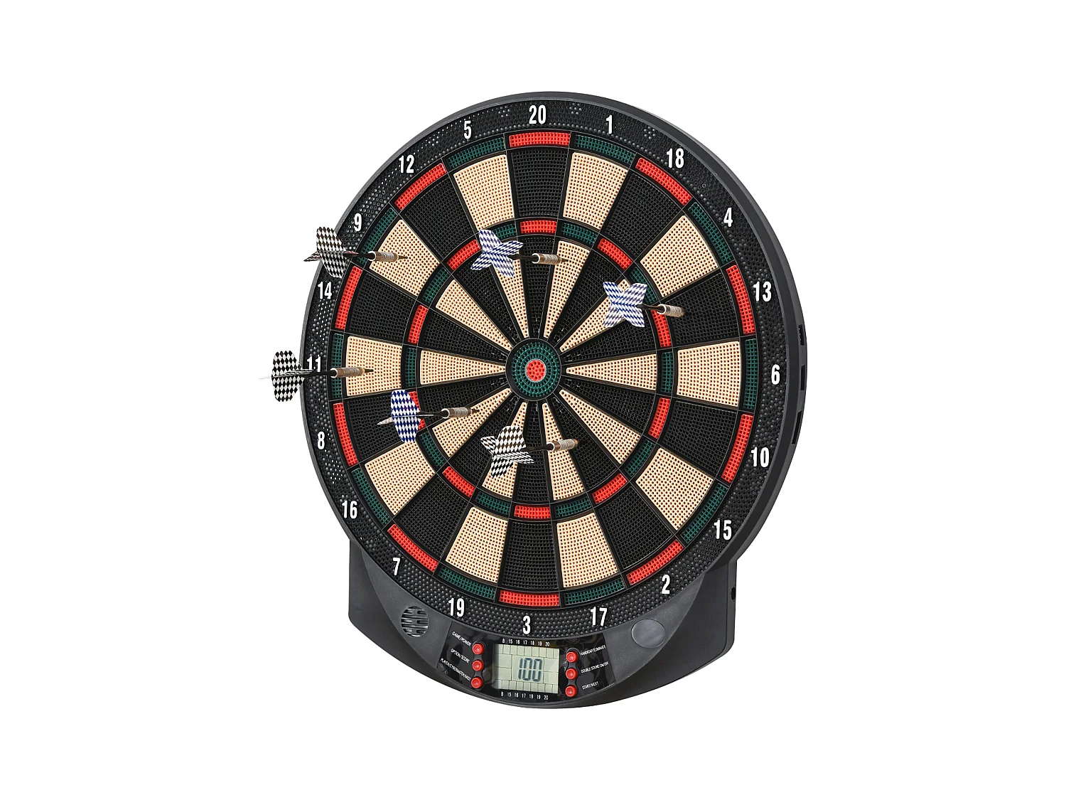 Bersaglio a freccette elettronico con 6 freccette nero