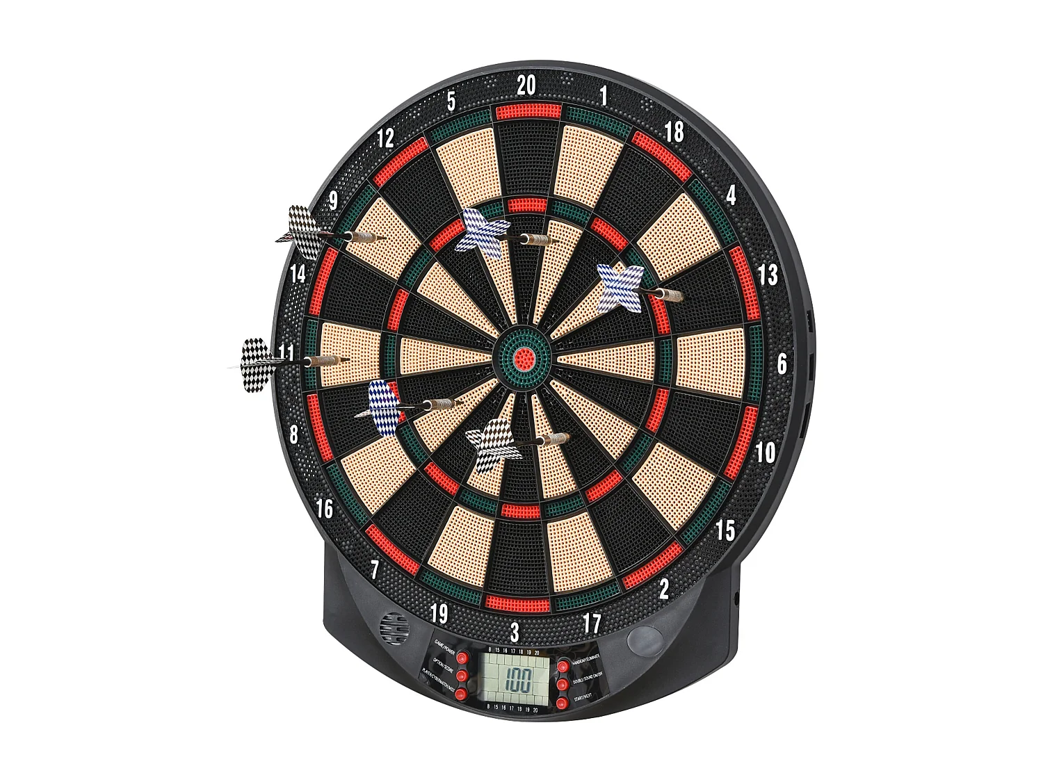 Bersaglio a freccette elettronico con 6 freccette nero