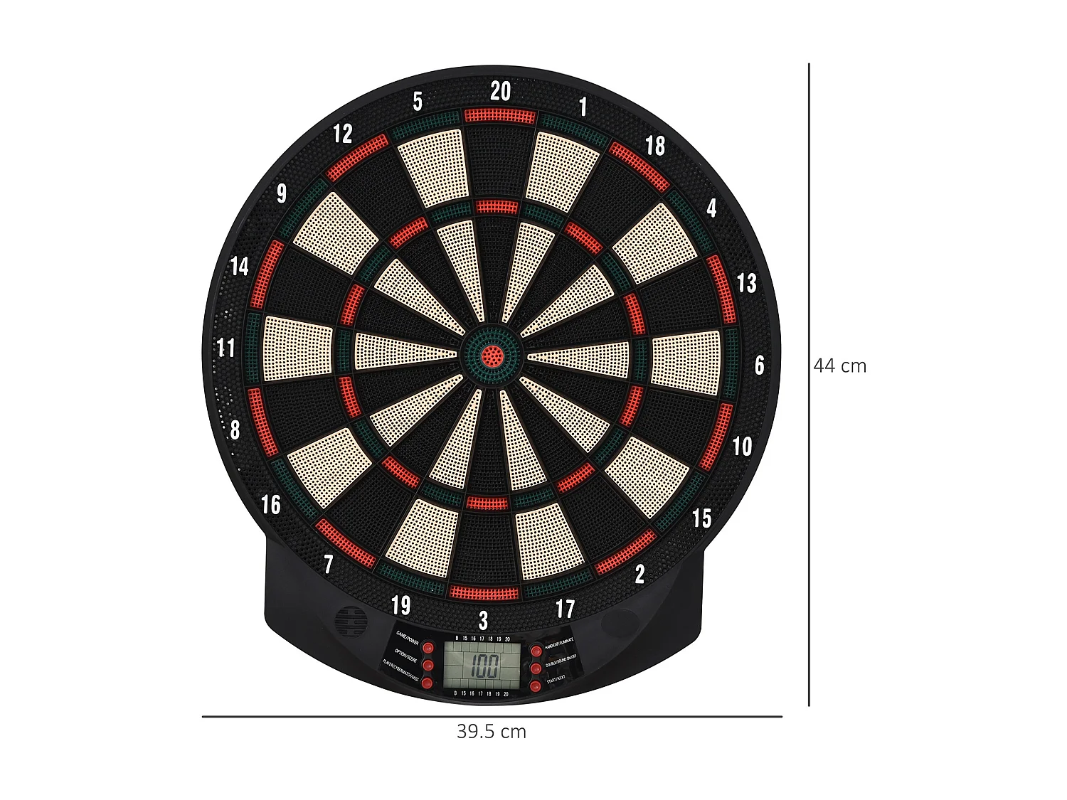 Bersaglio a freccette elettronico con 6 freccette nero