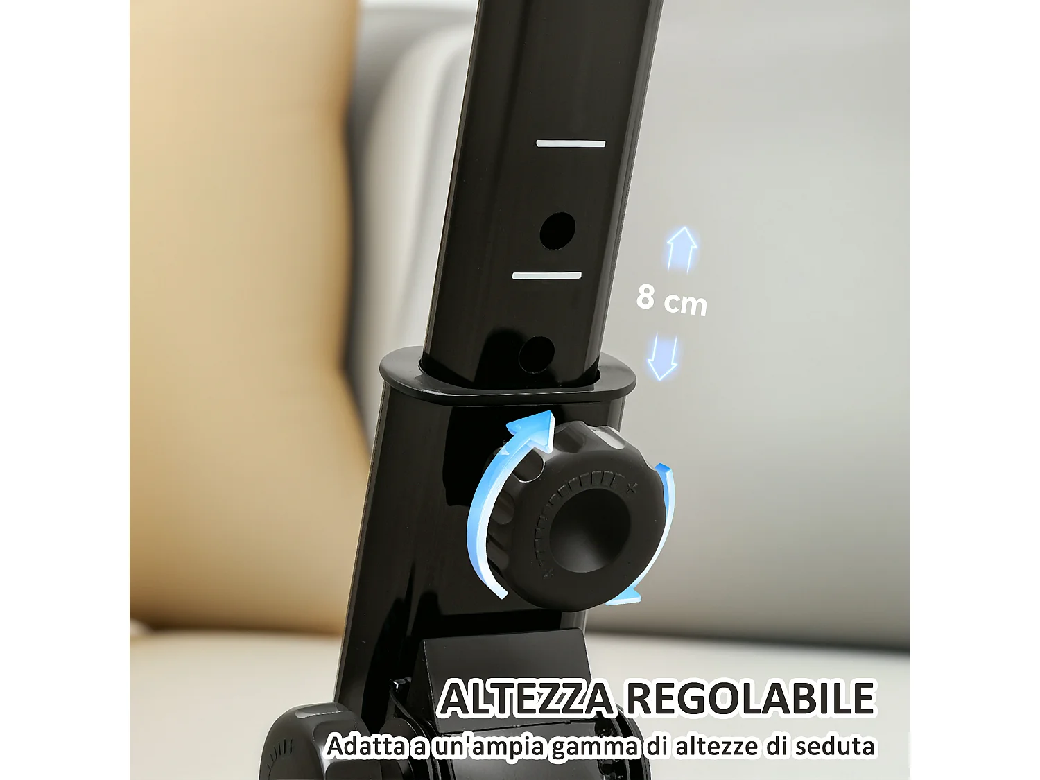 Cyclette riabilitazione pieghevole schermo lcd e manubrio regolabile