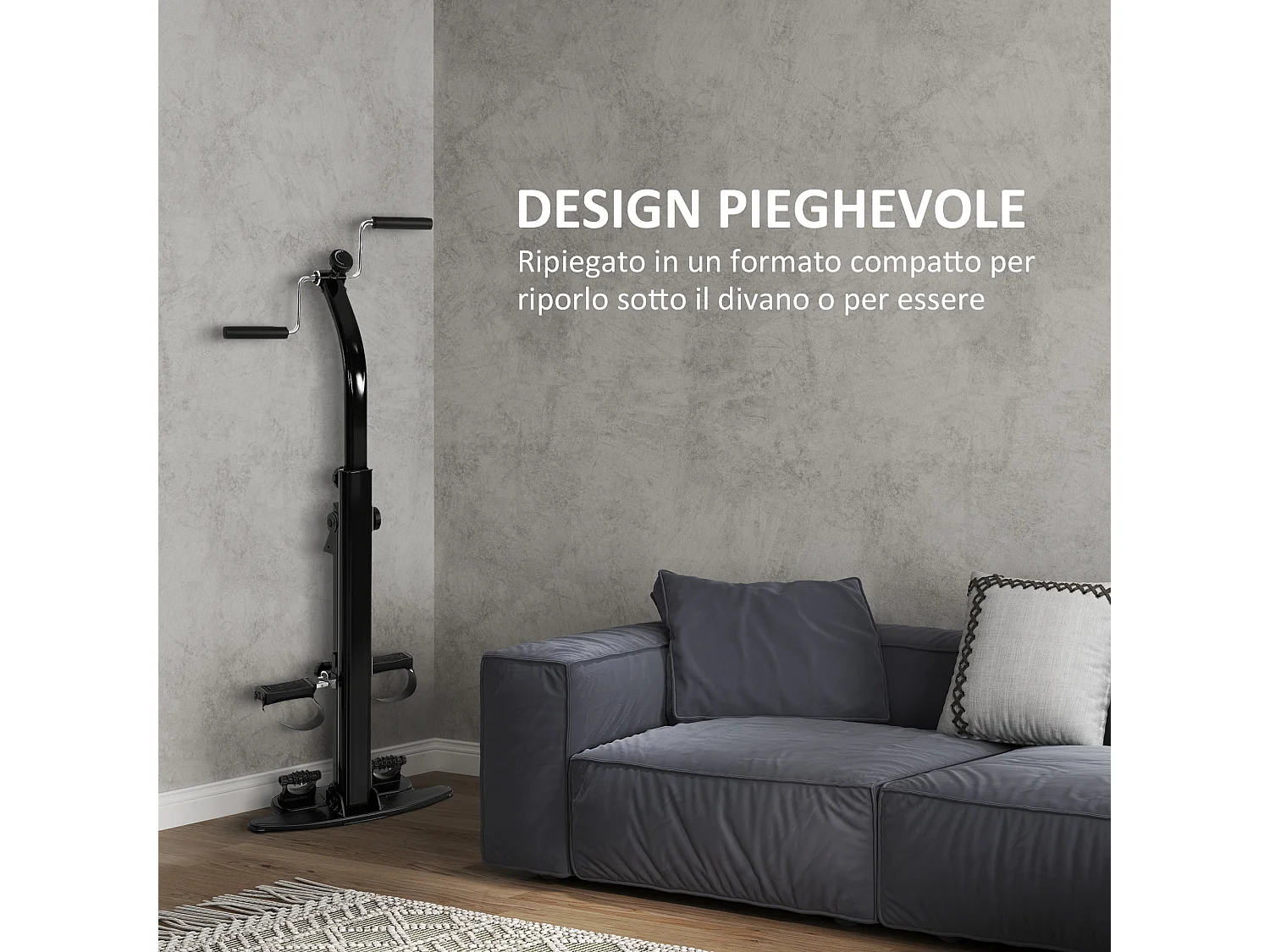 Cyclette riabilitazione pieghevole schermo lcd e manubrio regolabile