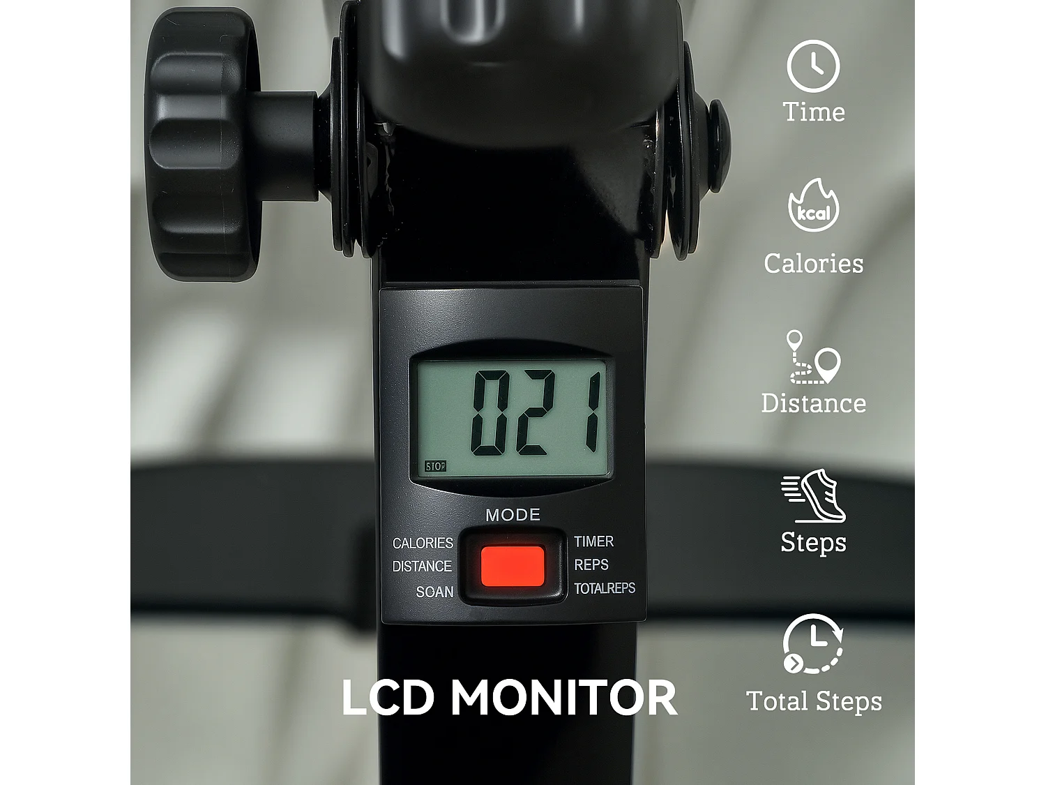 Cyclette riabilitazione pieghevole schermo lcd e manubrio regolabile