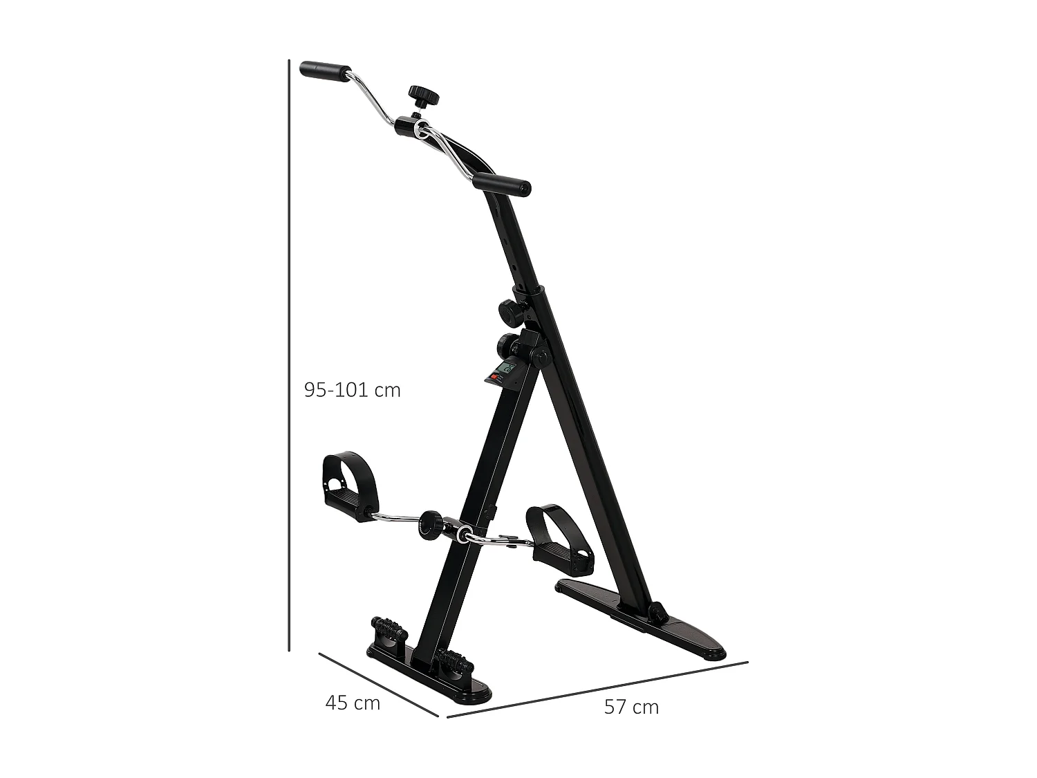 Cyclette riabilitazione pieghevole schermo lcd e manubrio regolabile