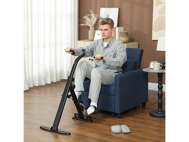 Cyclette riabilitazione pieghevole schermo lcd e manubrio regolabile