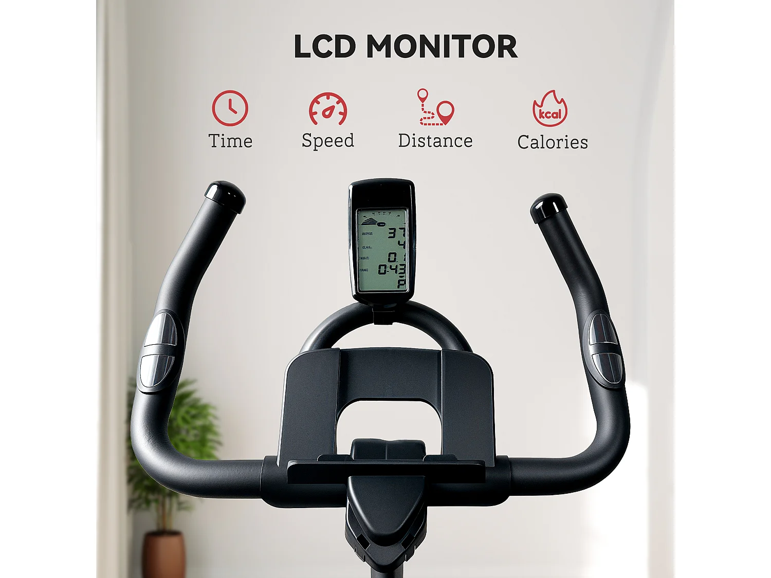 Cyclette magnetica con volano 10 kg, sedile e manubrio regolabili nero