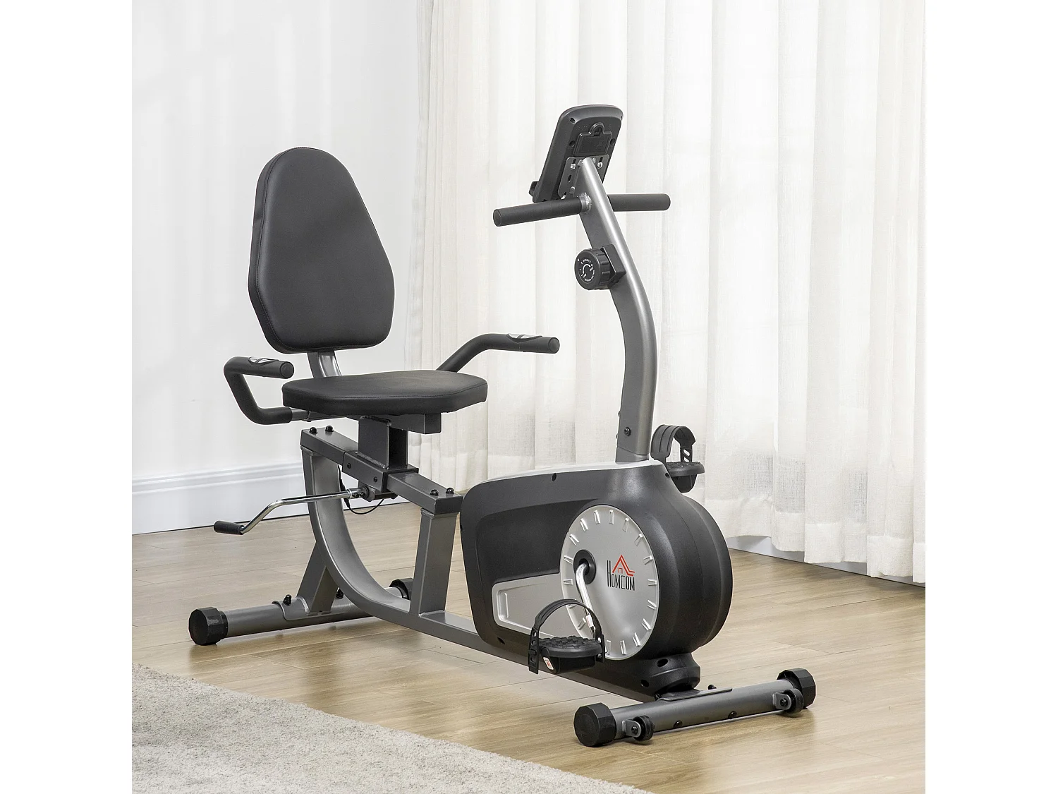 Cyclette orizzontale recumbent con 8 livelli di resistenza e schermo lcd