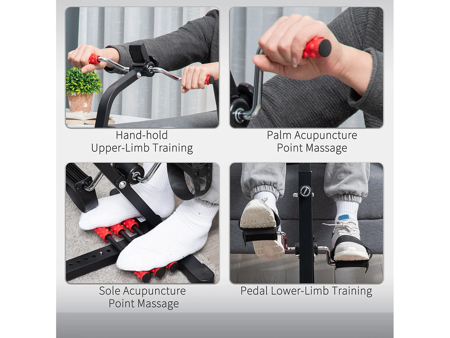 Pedaliera per riabilitazione schermo lcd altezza e resistenza regolabile