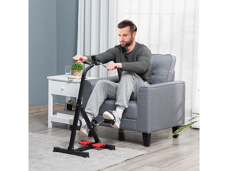 Pedaliera per riabilitazione schermo lcd altezza e resistenza regolabile