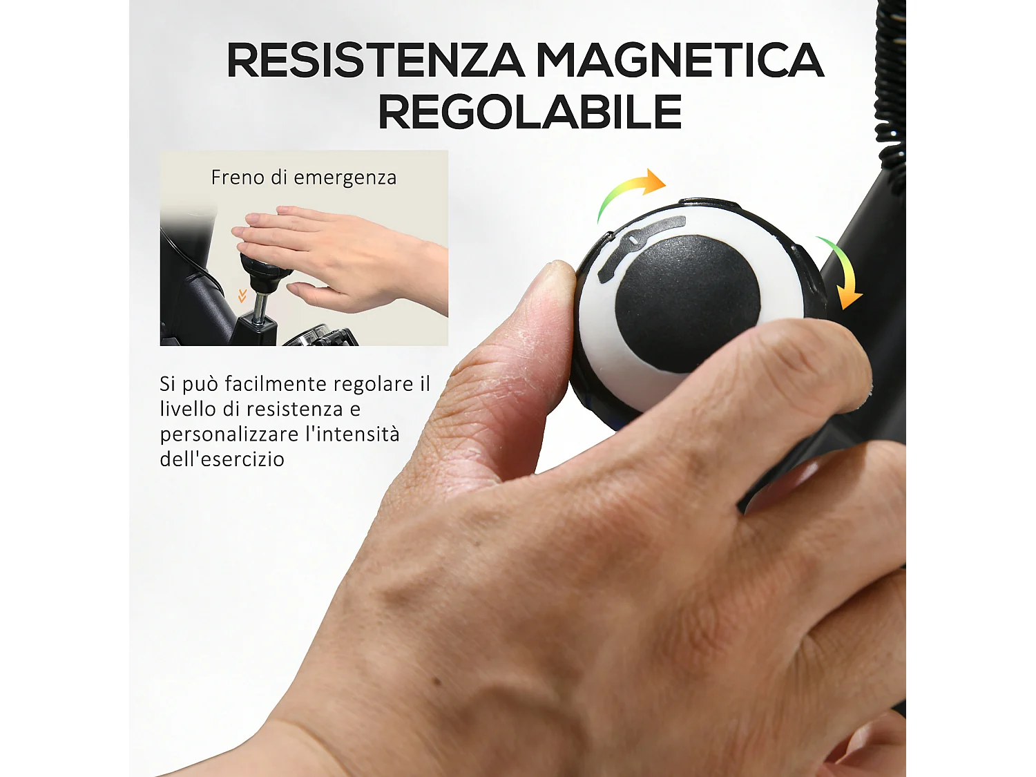 Cyclette da casa con volano da 8 kg e schermo lcd rosso e nero