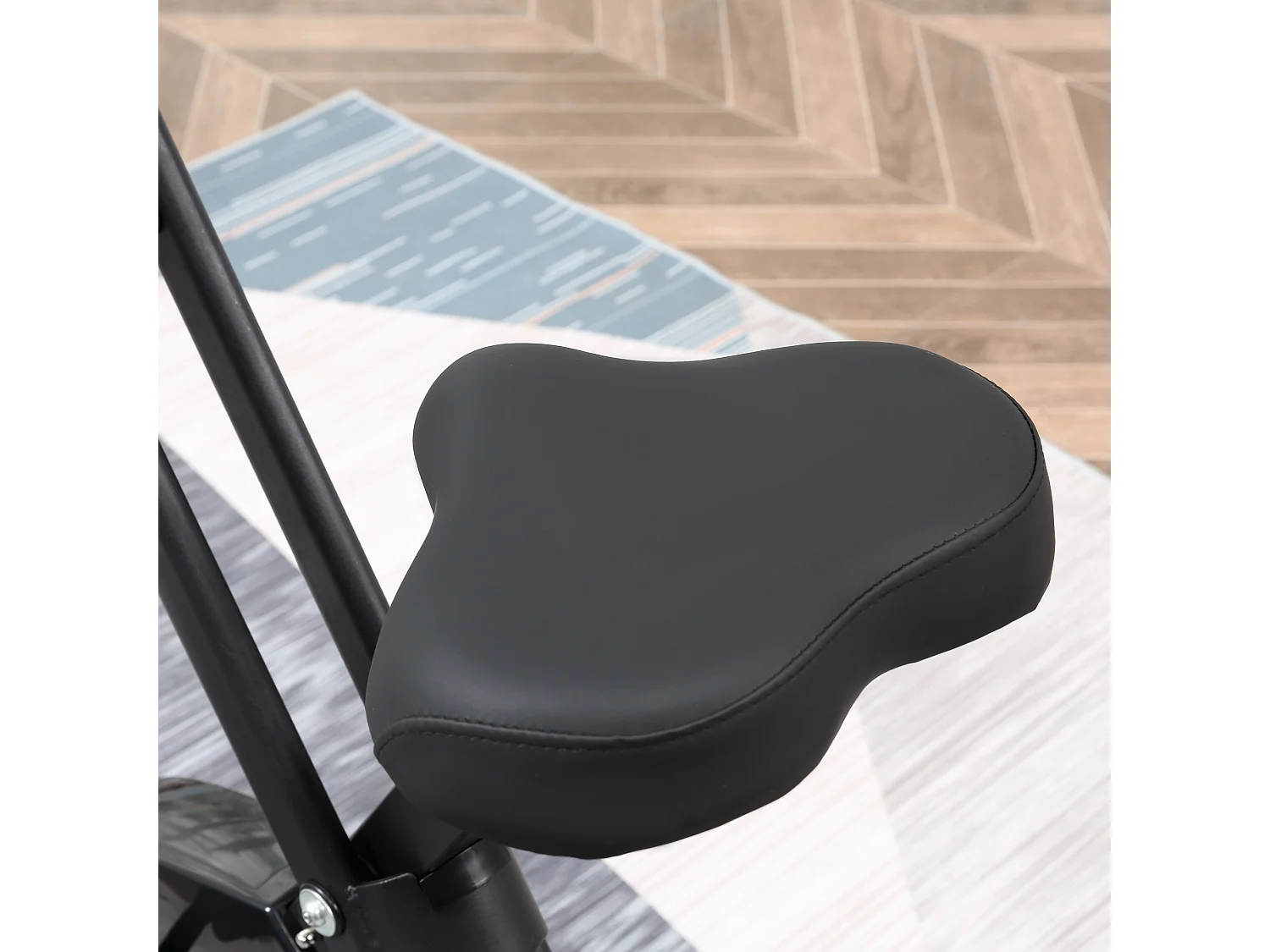 Cyclette professionale e pieghevole con altezza regolabile nera