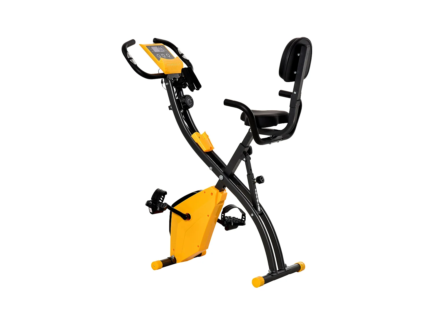 Cyclette pieghevole resistenza 8 livelli elastici per braccia giallo