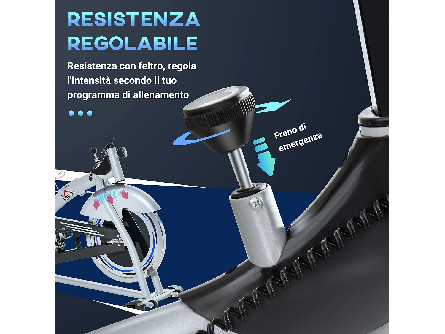 Cyclette con monitor lcd volano 15kg sellino e manubrio regolabili