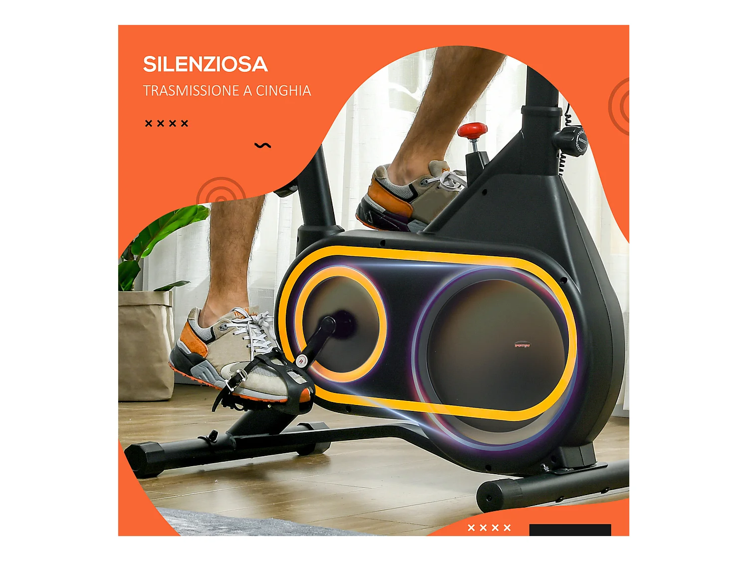 Cyclette magnetica manubrio e sellino regolabili