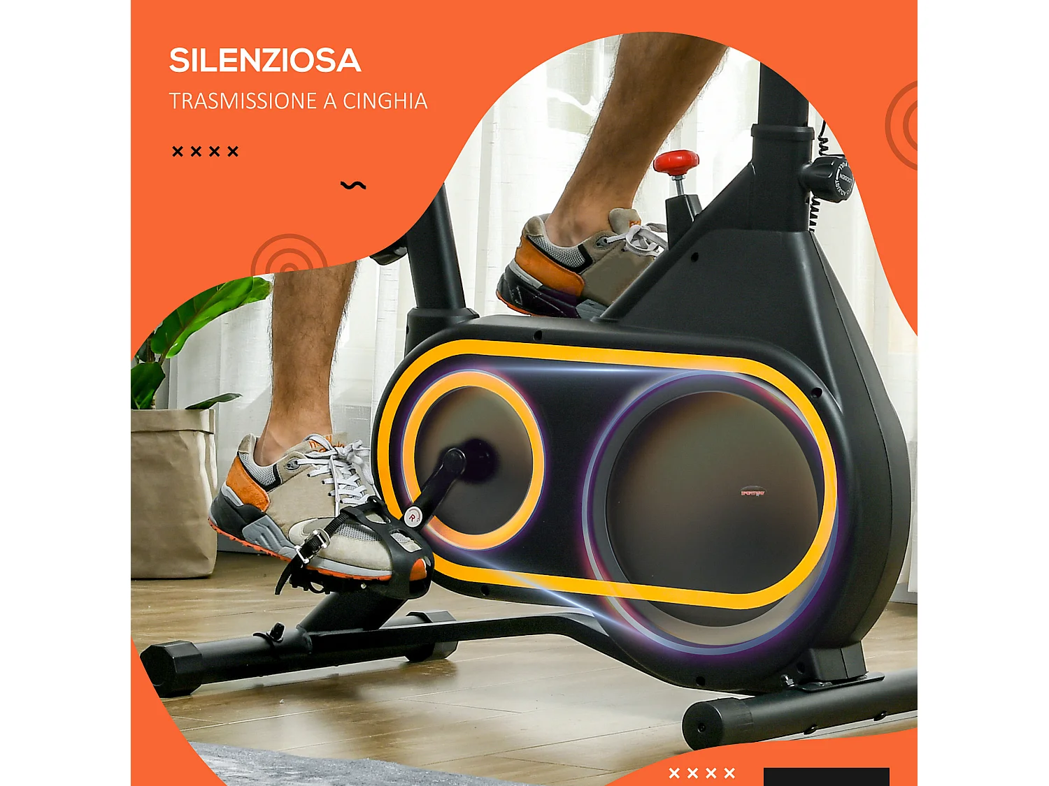 Cyclette magnetica manubrio e sellino regolabili