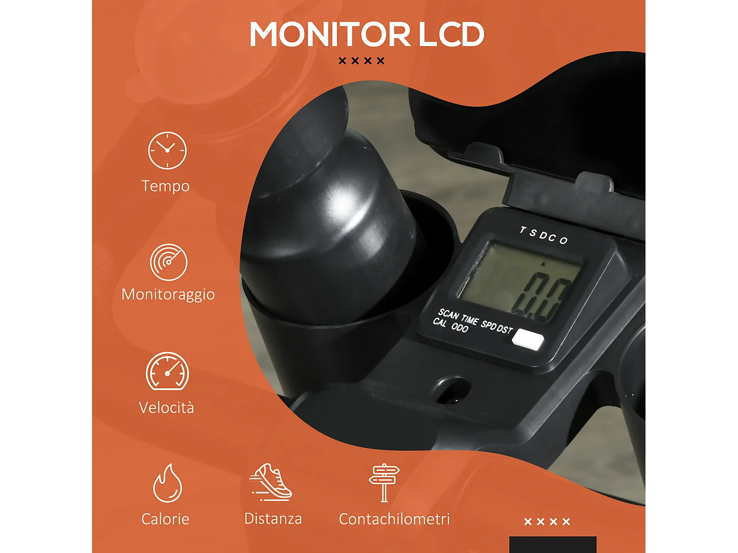 Cyclette magnetica manubrio e sellino regolabili