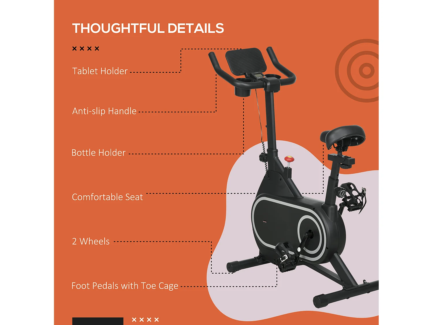 Cyclette magnetica manubrio e sellino regolabili