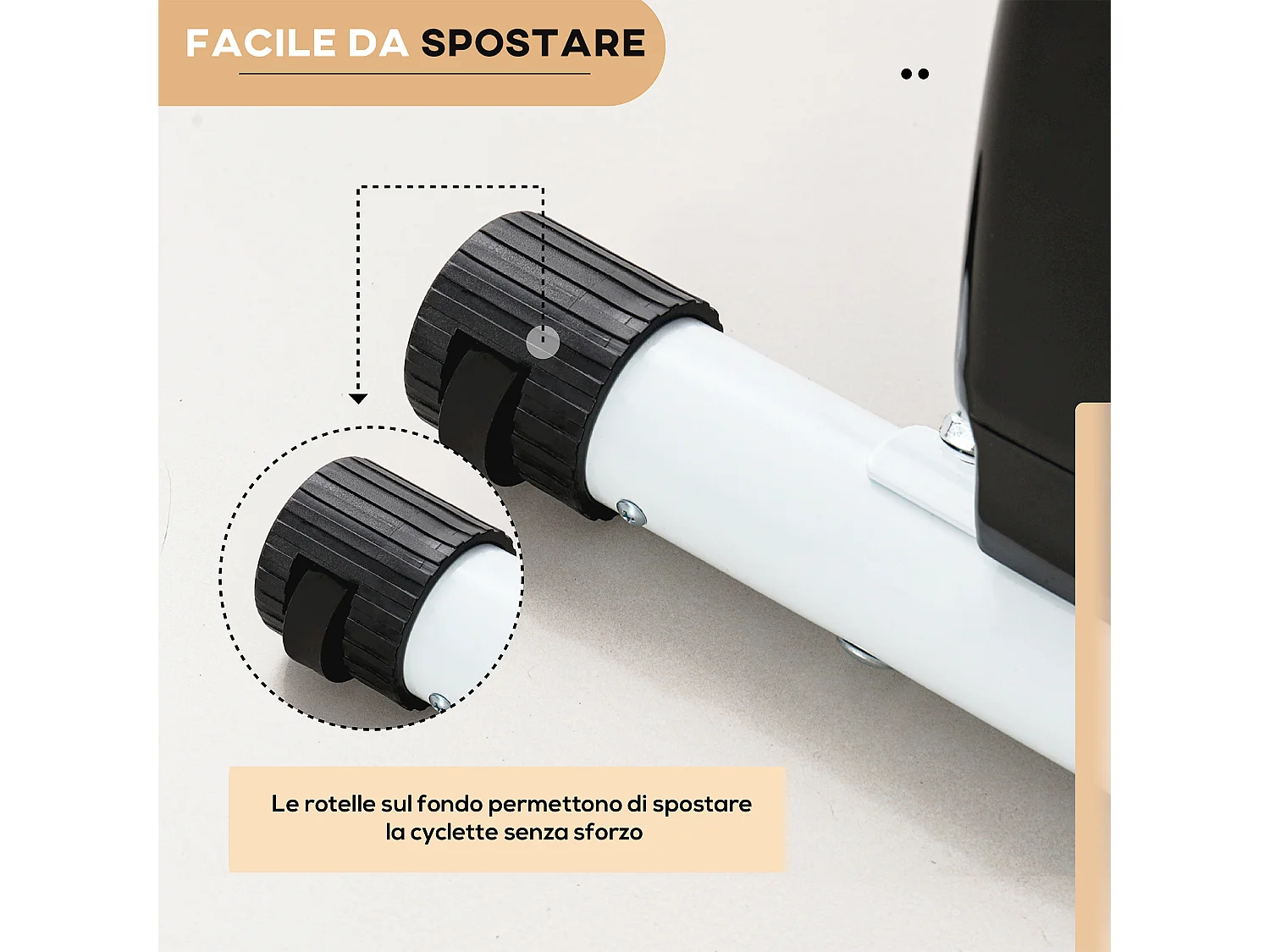 Cyclette pieghevole magnetica 8 livelli display e sellino regolabile