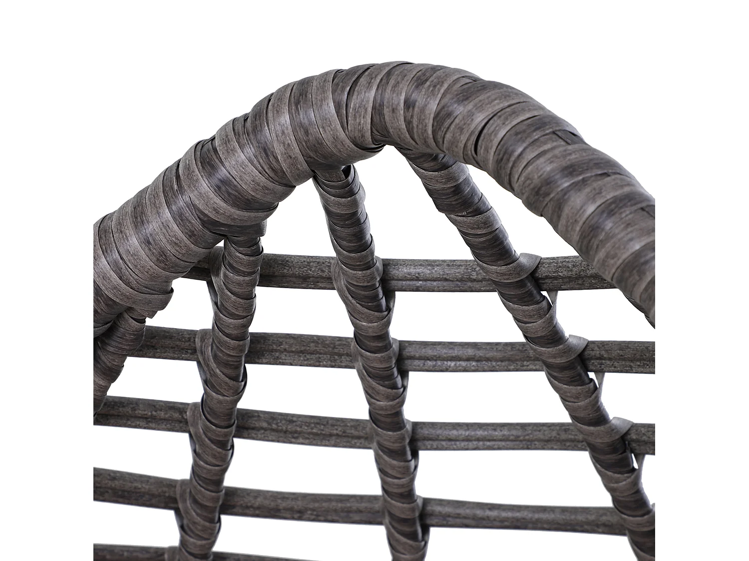 Poltrona in rattan con cuscino stile boho chic 101x89x156cm